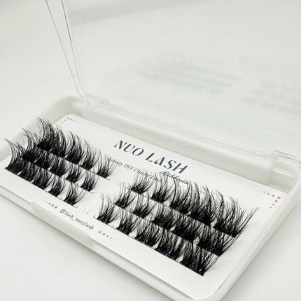 Nuo Cluster Eyelash Thin Band Natural Look Wholesale Diy Pre-cut Lash Extensions Super Soft Segment Lash Clusters Private Label