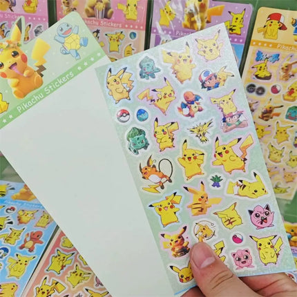20pcs Anime Pokemen Pikachu Stickers Stationary Aesthetic Diary Decoration Art Supplies Decals Scrapbooking Sticker Toys Gifts