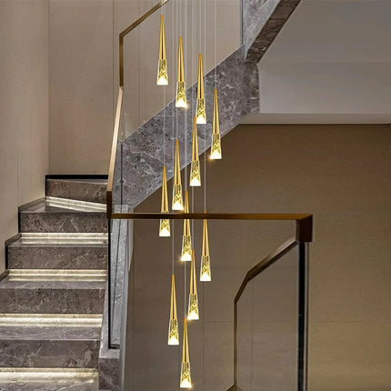 Modern home decoration crystal chandelier, stair Pendant lamp, living room Pendant lights, interior lighting
