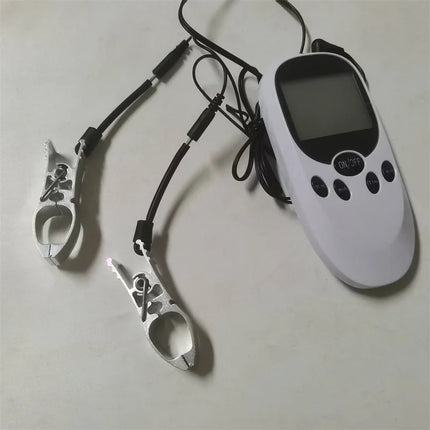 Metal Nipples Clips Labium Clamps Clitoris Stimulation Electric Shock Breast Sucker Sex Toys for Women Men Couples Flirting Game