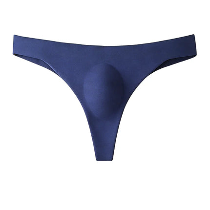 Men's Ultra-Thin Ice Silk Nylon Thong Sexy Seamless G-String Intimate Date Night Underwear Breathable T-Back Plus Size S-6XL