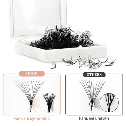 500 Premade Loose Lashes Pro Made Fans Cils Bouquets Prefaits Lash Fans Pre Made Volume Fans Eyelash Extension Promade Fans