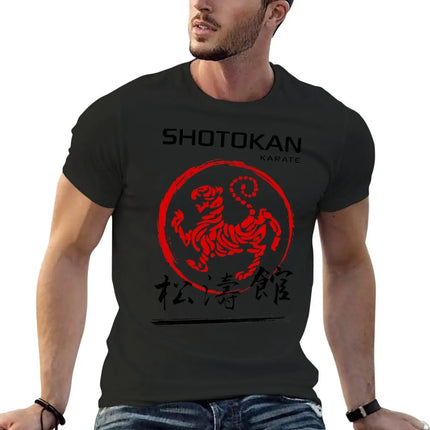 Shotokan Karate Tiger T-Shirt cute clothes anime figures tops street wear mens t shirts top quality