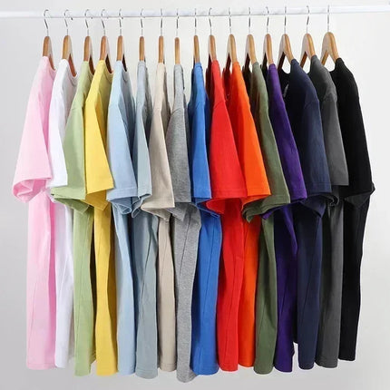 Focus Letter Minimalist Style 100% Cotton T-Shirt, Lightweight Round Neck Short Sleeve Tee, Perfect for Men & Women