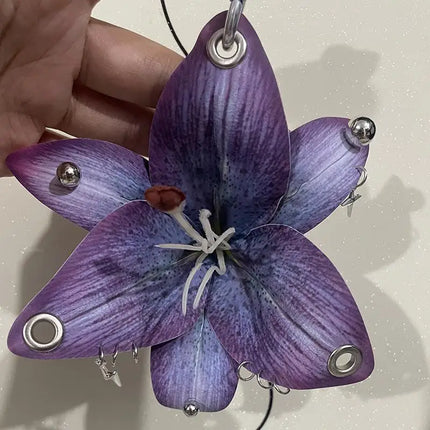 Exquisite Phalaenopsis Orchid Lily Keychain Creative Simulation Flower Bag Pendant Fashion Backpack Decoration Accessories Gifts