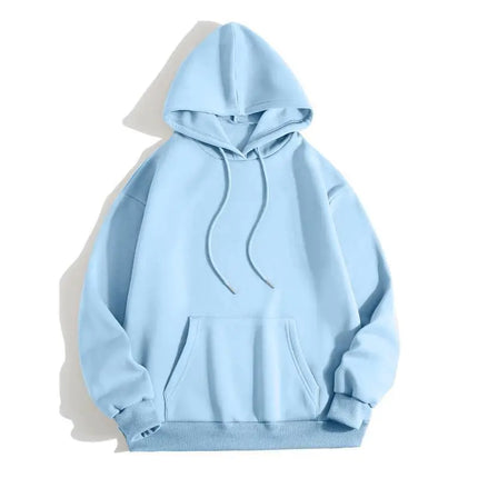 Men's New Solid Loose Street Casual Hooded Long Sleeve Simplicity Fashion Pullovers Top Korean Trend Men Clothes Spring Autumn