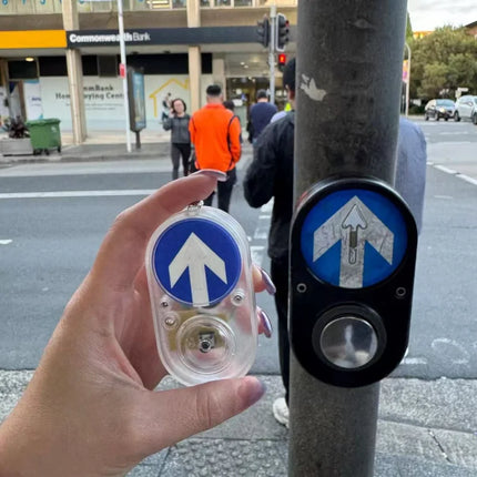 Australian Traffic Light Button Key Holder Sidewalk Sound Accessory Handheld Press To Make Sound Keychain Commemorative Funny