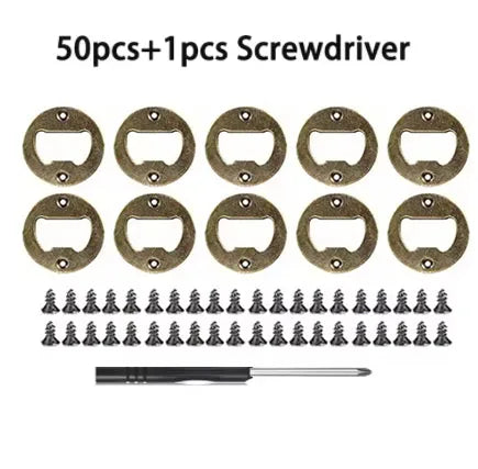 Bottle Opener Insert w/screw 40mm Round Iron Corn Beer Open Antique Bronze Silver fit for Bar/Home/Restaurant/Kitchen/Pub