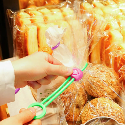 10pc Snack Sealing Rope, Colorful Sealing Strap, Food Preservation Sealing Clip, Creative Bundling Strap, Multifunctional Pull Ring Buckle