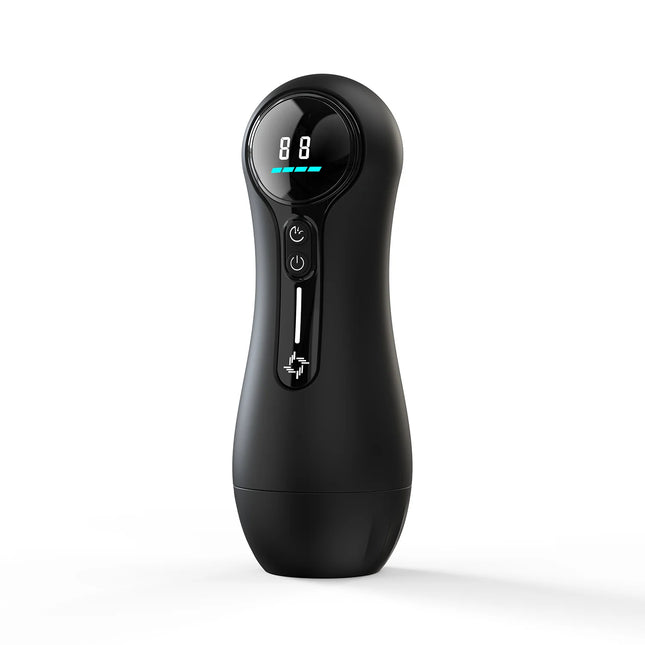 Male Masturbator Penis Pump Adult Sex Toys for 18 Men with 4 Sucking 9 Vibration Modes LED Display Pocket Pussy Realistic Vagina