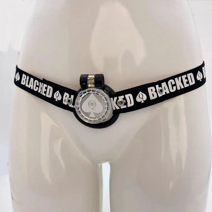 New Clear Spade-Q Chastity Cage Flat CB Penis Lock SM To Prevent Escape Devices Abstinence Cock Ring Sex Toys for Man Gays18+