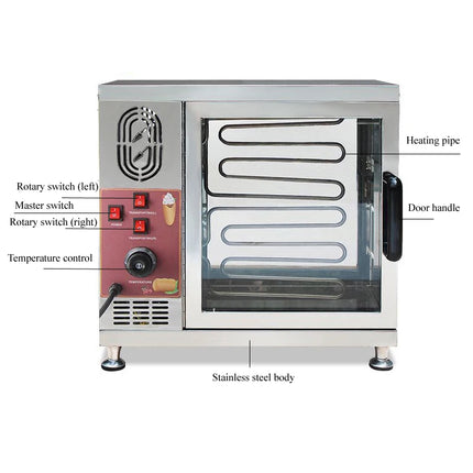 CoLuxury Commercial Automatic Toaster Chimney Cake Roll Maker
