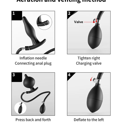 10-frequency Vibration Prostate Bead Inflation Huge Anal Plug Electric Orgasm Masturbation Massager Sex Product Butt Plug SexToy