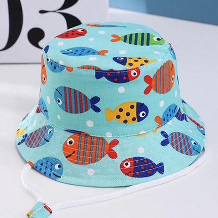 Baby Boy Girl Hat Cap for Children Kids Toddlers Panama Bucket Fishing Floppy Sun Hat Boys Girls Cartoon Fashion 6M-10 Years