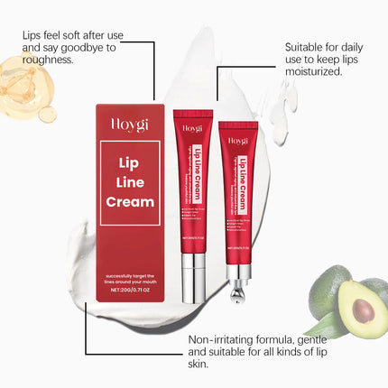 HOYGI Lip Line Cream Balm Long-lasting Hydration Prevent Cracking Reduce Lips Lines Smoothing Collagen Nourishing Repair Care