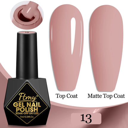 7ml Color Gel Polish Set Popular Series Nail Polish Smooth Texture Colorful Manicure UV LED Soak Off Nail Art Semi Permanent Shi