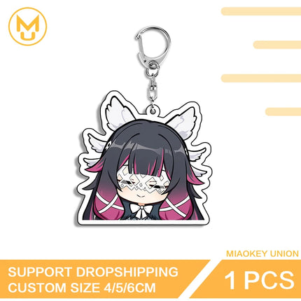 Genshin Impact Kawaii Columbina Double Sided Acrylic Keyring High Quality Decorative Decorative Key Ring For Bags And Keys