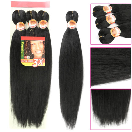 Braiding Hair Pre Stretched 3X Braid 26 Inch Ombre Braiding Hair Blonde Synthetic Fake Hair Extensions for Crochet Twist Women