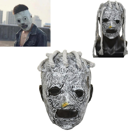 Hair Braid Style Cosplay Funny Halloween Mask Music Lover Fans Full Face Head Christmas Carnival Party Mardi Gras Costume Props