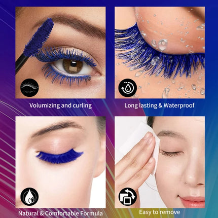 MISS LARA blue mascara, naturally curled, blue eyelashes, comfortable and natural, base mascara, enlarging eyes