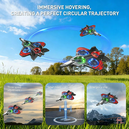 NEW E72 foam aircraft stunt intelligent fixed height hover 360 °turnLED lights  fighter A gift for a boy RC Drones toy