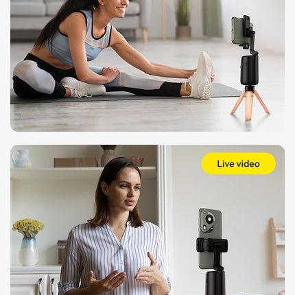 Smart Auto Tracking Phone Gimbal YT20 Foldable 360° Rotation Selfie Mount with Face/Object Tracking for Vlog/Live Stream