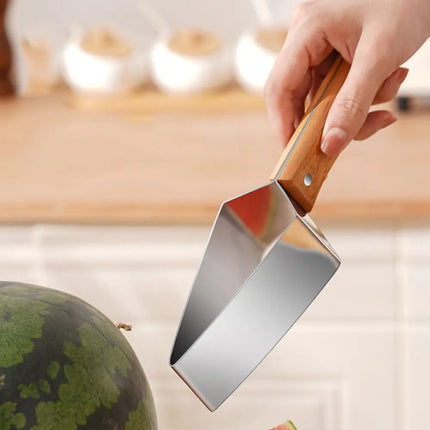 Stainless Steel Watermelon Slicer Triangle Thicken Melon Cutting Tool Fast Cutting Convenient Fruit Divider Camping Party