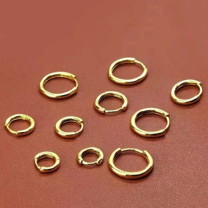 2024 New Simple Stainless Steel Small Hoop Earrings for Women Men 5mm To 15mm Round Cartilage Ear Piercing Unisex Jewelry Gift