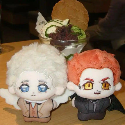 Anime Peripherals Aziraphale Starfish-shaped Figure Puppet Crowley Figurine Cotton Doll Decoration Collection Toys Gifts