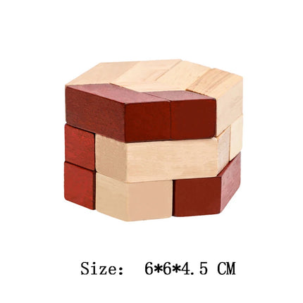 Classic IQ 3D Wooden Puzzle Adults And Kids Casse Tete Baffling Puzzles Headache Brain Development Toys Rompecabezas De Madera