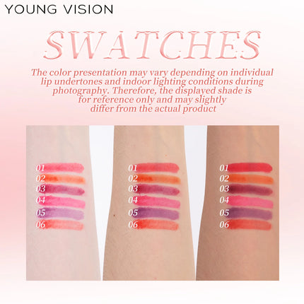 6color Multifunctional Liquid Lipstick, Waterproof Long-Lasting Non-Stain Tinted , Matte Lip Stain