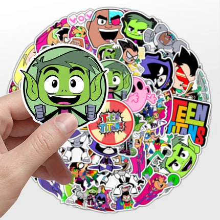 50pcs Teen Young Boy Titan Graffiti Sticker Skateboard Suitcase Guitar Kettle Deco Laptop Skin Waterproof Phone Case