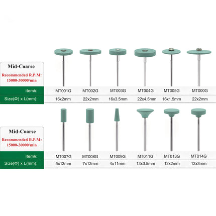 10Pcs High Quality Dental Ceramic Diamond Polishing Burs for Dentist Lab Quick Polishing Zirconia Porcelain Crown Tools
