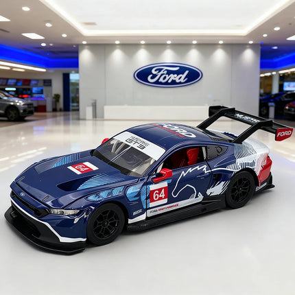 NEW 1:24 Ford Mustang GT3 Supercar Alloy Car Model Sound and Light Car Model Collectibles Birthday Gift