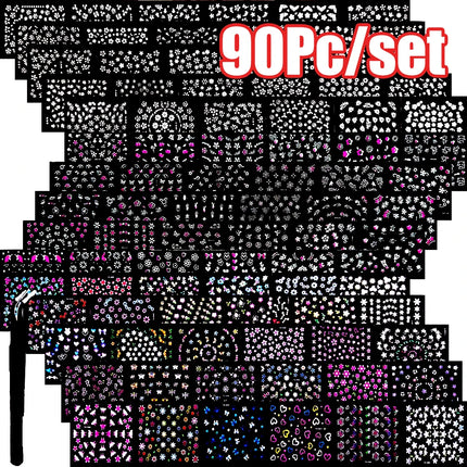 3D Flower Nail Art Stickers / Stickers Fleurs Ongles 3D