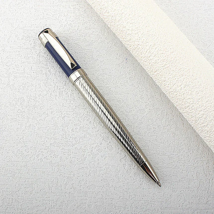 1pc Luxury Metal Round Ballpoint Pen | Retractable Stainless Steel Painted Ballpoint Pen, Elegant Signature Pen | Gift Choice