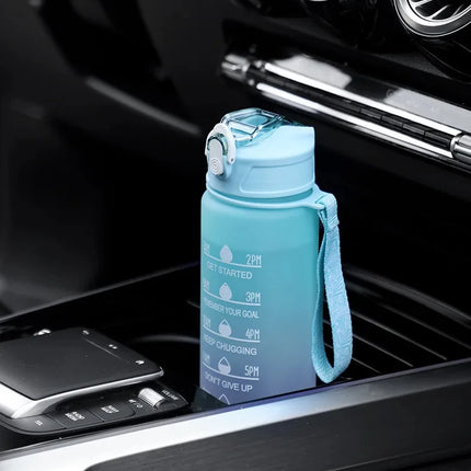 900ML Water Bottle With Time Marker Plastic Motivational Water Bottle with straw Drinking Bottle for Gym Sports Outdoor Travel