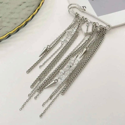 PuRui Trend Creative Silver Color Tassel Pendant Anklet Chain Women Paperclip Foot Ankle Chain with High Heels Accessory Jewelry