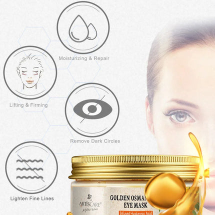 ARTISCARE Gold Osmanthus Eye Mask for Dark Circles Hyaluronic Acid Moisturizing Eye Patches Eye Care