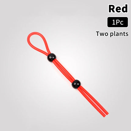 Adjustable Colorful Ejaculation Delay Erection Rings Rope Binding Ball Stretcher Sperm Penis Ring Male Lock Rope Adult Sex Toys
