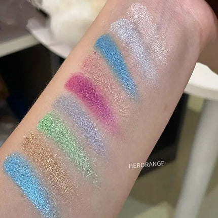 8 Colors Gothic Pearlescent Purple Eyeshadow Palette Oil Painting Style Matte Punk Metallic Chameleon Smoked Eye Pigment Makeup