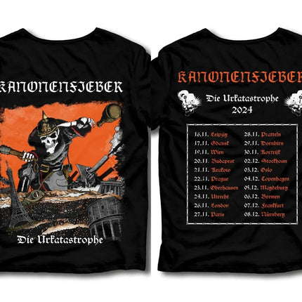 Rock Punk Tops Gothic Dark Heavy Metal T-shirt Kanonenfieber Pirnt Oversized Casual Cotton Streetwear Female Male Clothes Unisex