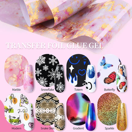 BORN PRETTY 10ml Transfer Foil Nail Gel Polish Semi-Permanant Varnish For Adhesive Sticker Soak Off UV LED Gel Nail Art Manicure