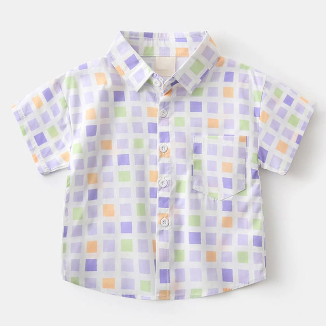 Neon T Shirts Boys Boys And Toddlers' Short Sleeve Shirts Fashion Boys Turndown Printed Shirt детская одежда