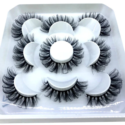 AMSDCN New 5-Pair 8-25mm Natural 3D Mink Eyelash Extension Eyelash Maquiagem