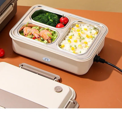 New Portable Electric  Household Car Insulated Lunch Box, Stainless Steel Lining Insulated Lunch Box for Office Work, Student