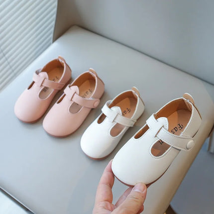 Toddlers Girls Leather Shoes Princess Sweet Simple Classic Kids Leather Flats for Medium Girl Children Dress Shoes for Wedding