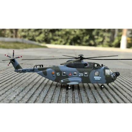 1/100 Scale Italian Sikorsky HH-3F Pelican Long-Range Search And Rescue Helicopter Alloy Aircraft Model Collection Decoration