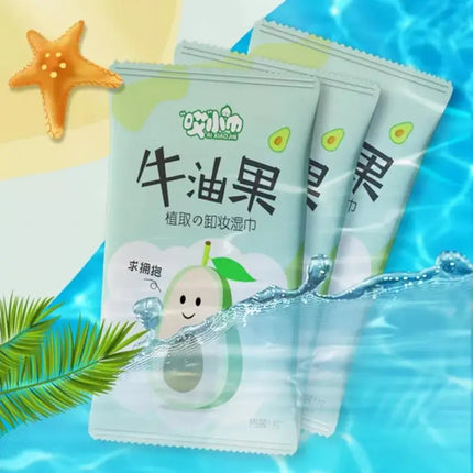 cleaning wipes  Avocado Scented Makeup Removing Wipes - Deep Cleansing, Travel-Friendly, Single-Use ﻿ ﻿