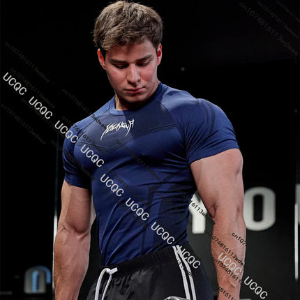 Men Tight Compression Long Sleeve Sports Jersey Quick-Dry Cycling Running Fitness / Maillot Homme Compression Manches Longues Sport Séchage Rapide